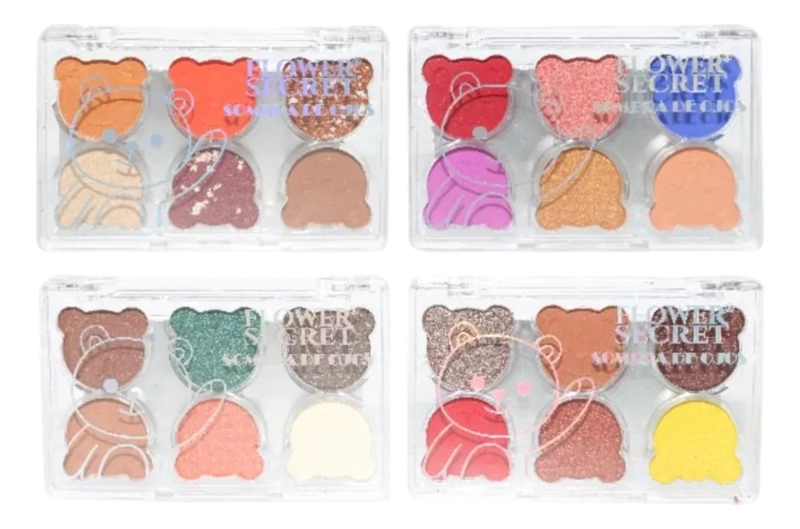 PAQUETE 24 PALETAS SOMBRAS OJOS 6 COLORES ESTE TICA OSITOS MV - 2