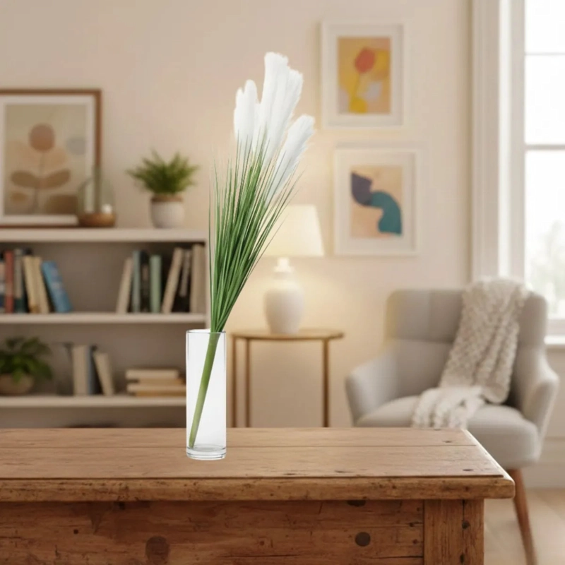 PAMPA ARTIFICIAL VARAS DECORATIVAS FOLLAJE PLUMOSO BOHO ALJ - 5