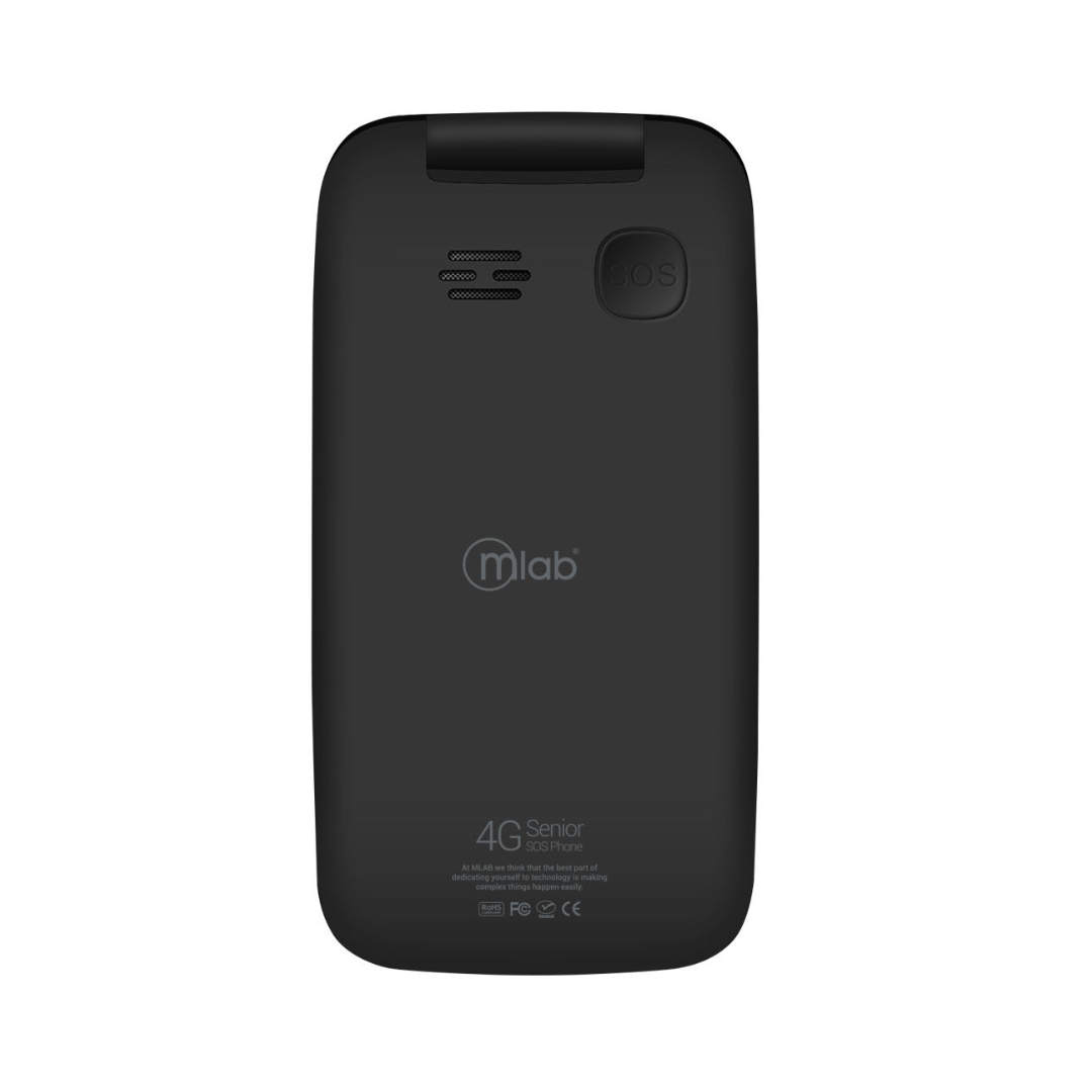CELULAR MLAB 9204 SENIOR SHELL SOS 4G LTE NEGRO - 3