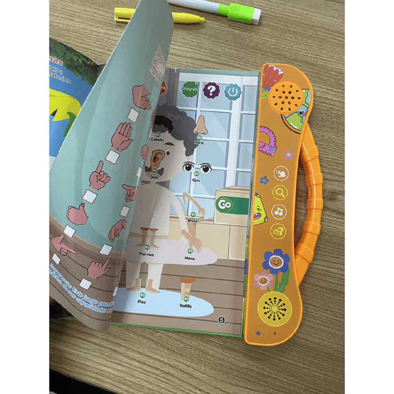 JUGUETE LIBRO APRENDIZAJE INGLES ESPAÑOL SONIDO NIÑOS LAU - 6