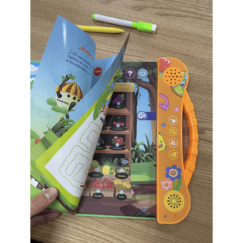 JUGUETE LIBRO APRENDIZAJE INGLES ESPAÑOL SONIDO NIÑOS LAU - 7