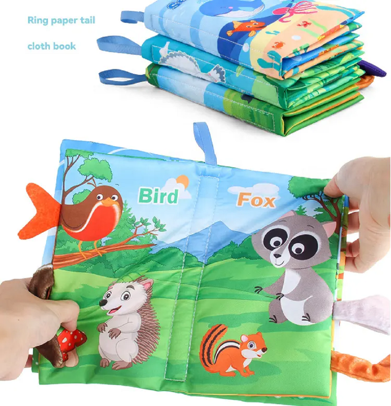 JUGUETE LIBRO TELA ROMPECABEZAS SONIDO APRENDIZAJE BEBE LAU - 3