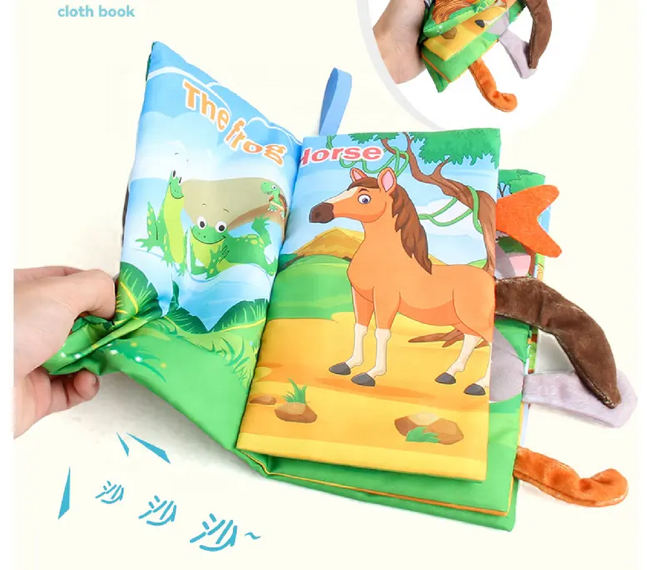 JUGUETE LIBRO TELA ROMPECABEZAS SONIDO APRENDIZAJE BEBE LAU - 5