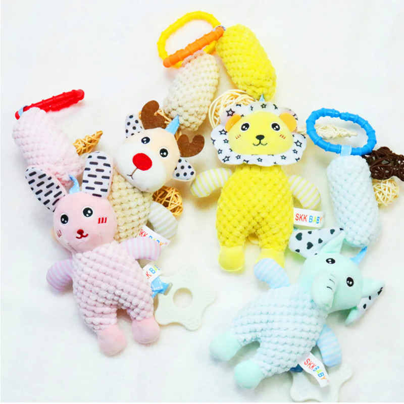 SET 2 SONAJERO COCHE CUNA SENSORIAL PELUCHE BEBE LAU - 5