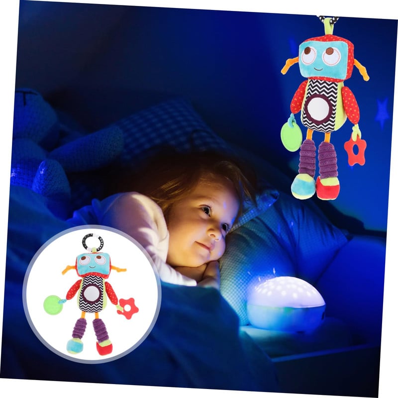 SONAJERO PELUCHE ROBOT FELPA SUAVE COLGANTE COCHE BEBES LAU - 2
