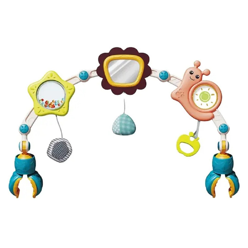 JUGUETE SONAJERO ARCO COCHE CUNA AJUSTABLE BEBES LAU - 7