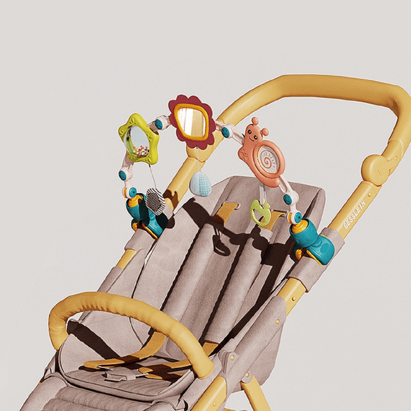 JUGUETE SONAJERO ARCO COCHE CUNA AJUSTABLE BEBES LAU - 8
