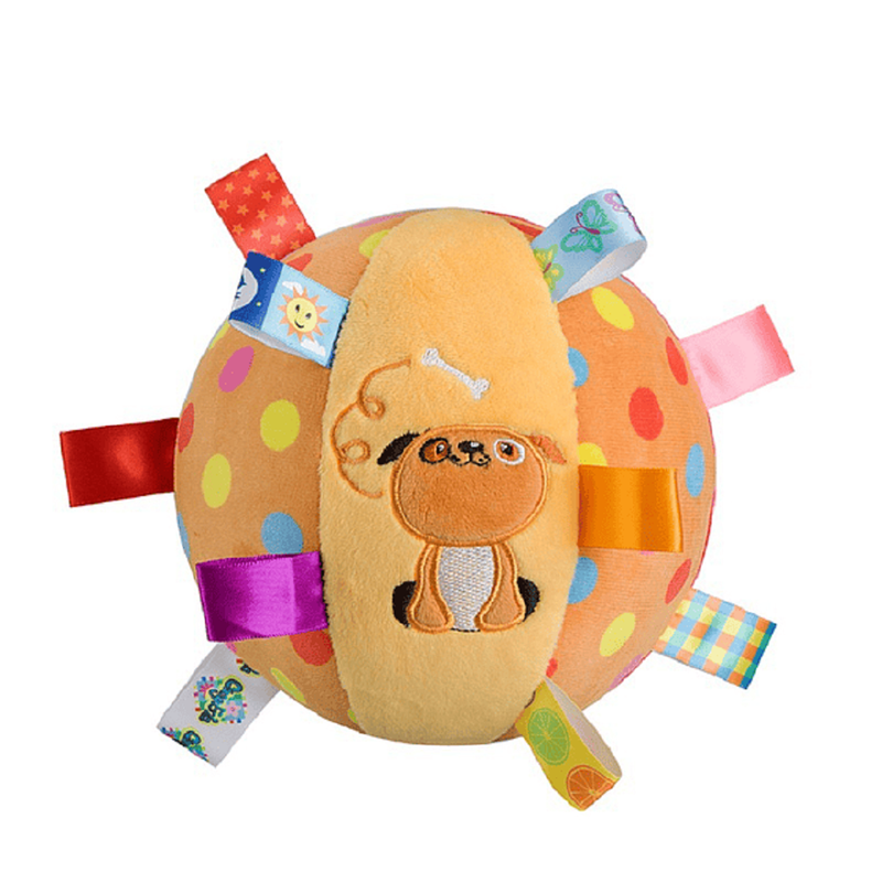 SONAJERO PELOTA JUGUETE FELPA SUAVE SONIDO BEBES LAU - 7