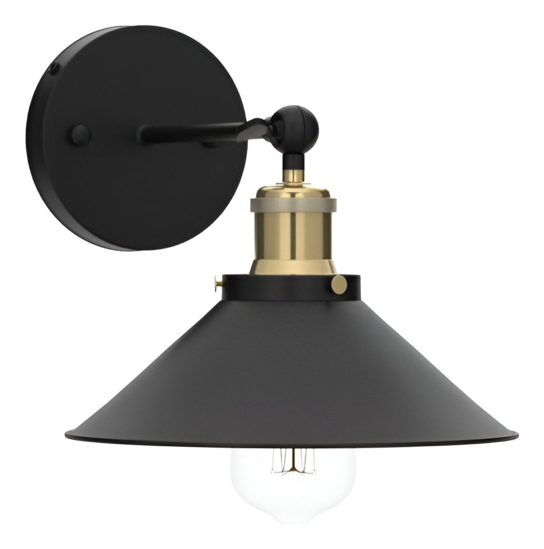 LÁMPARA PARED NÓRDICA INDUSTRIAL DECORATIVA NEGRA COBRE JHN - 4