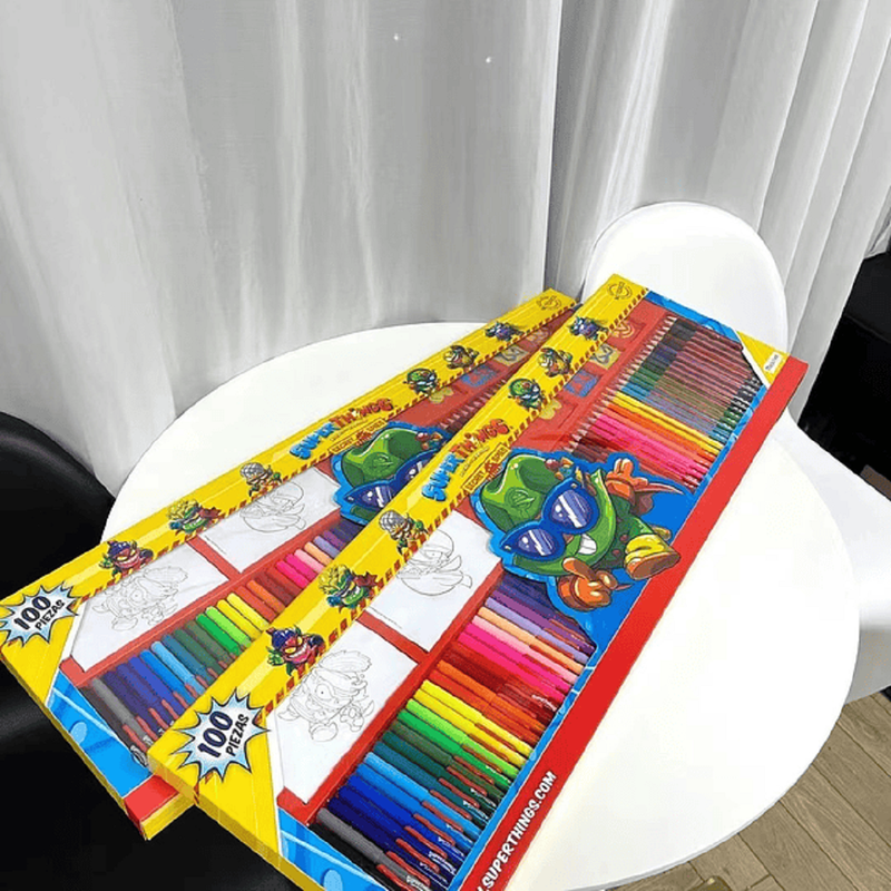 SET LAPICES 100 PIEZAS COLOREAR DIBUJAR PINTAR NIÑOS LAU - 4