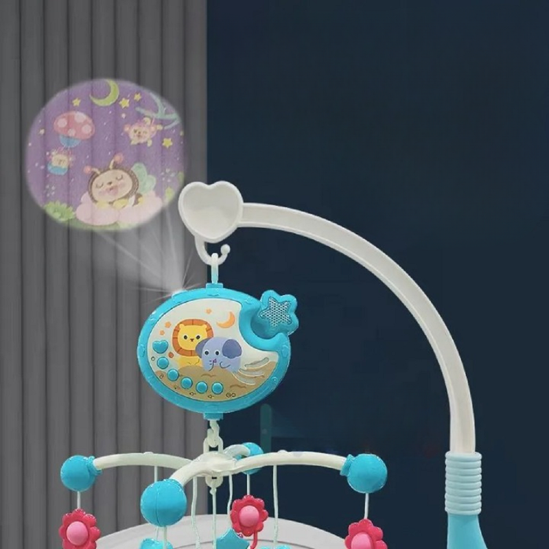 MÓVIL MUSICAL CUNA PROYECCIÓN CONTROL REMOTO BEBES LAU - 4