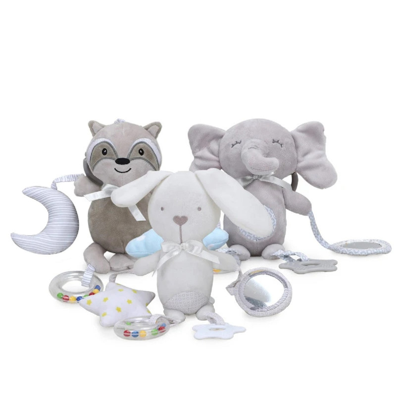 SONAJERO PELUCHE SUAVE ESTIMULACION CUNA COCHE BEBES LAU - 4