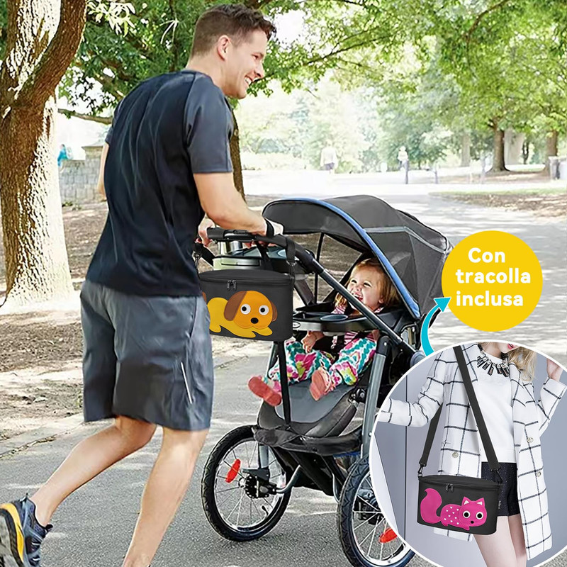ORGANIZADOR COCHE PAÑAL BIBERON ACCESORIOS DIBUJOS BEBE LAU - 9