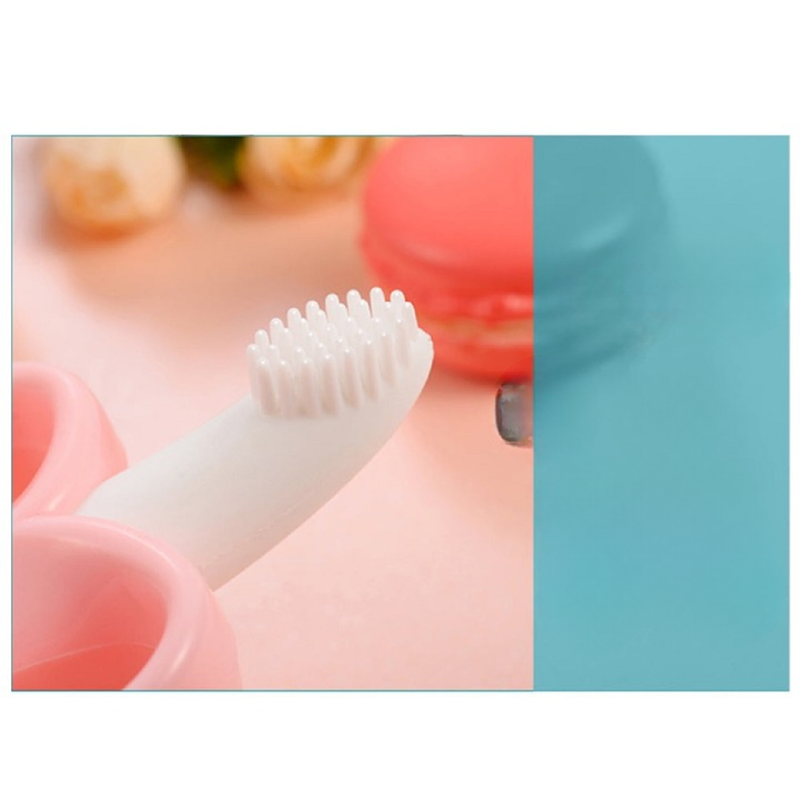 SET 5 MORDEDORES SILICONA PLATANO CEPILLO DIENTES BEBE LAU - 2