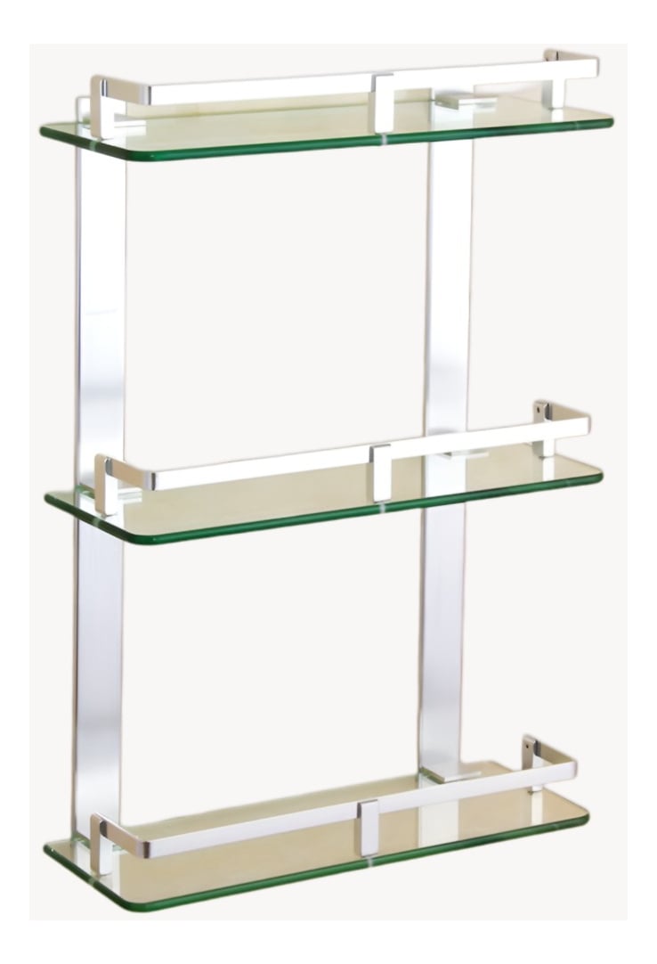 ESTANTE ORGANIZADOR BAÑO 3 NIVELES VIDRIO TEMPLADO JHN - 2
