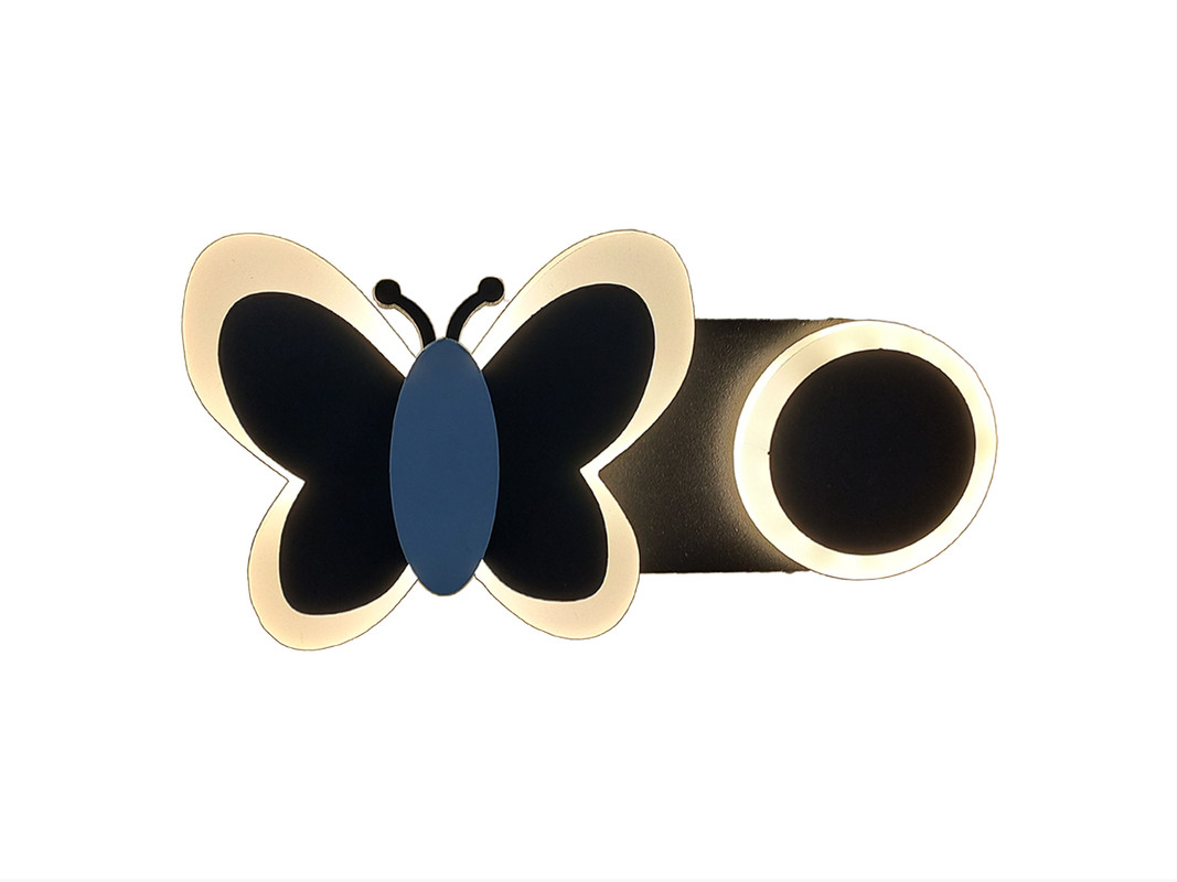 APLIQUE PARED MARIPOSA NOCTURNA LED NIÑOS BEBES LAU - 4