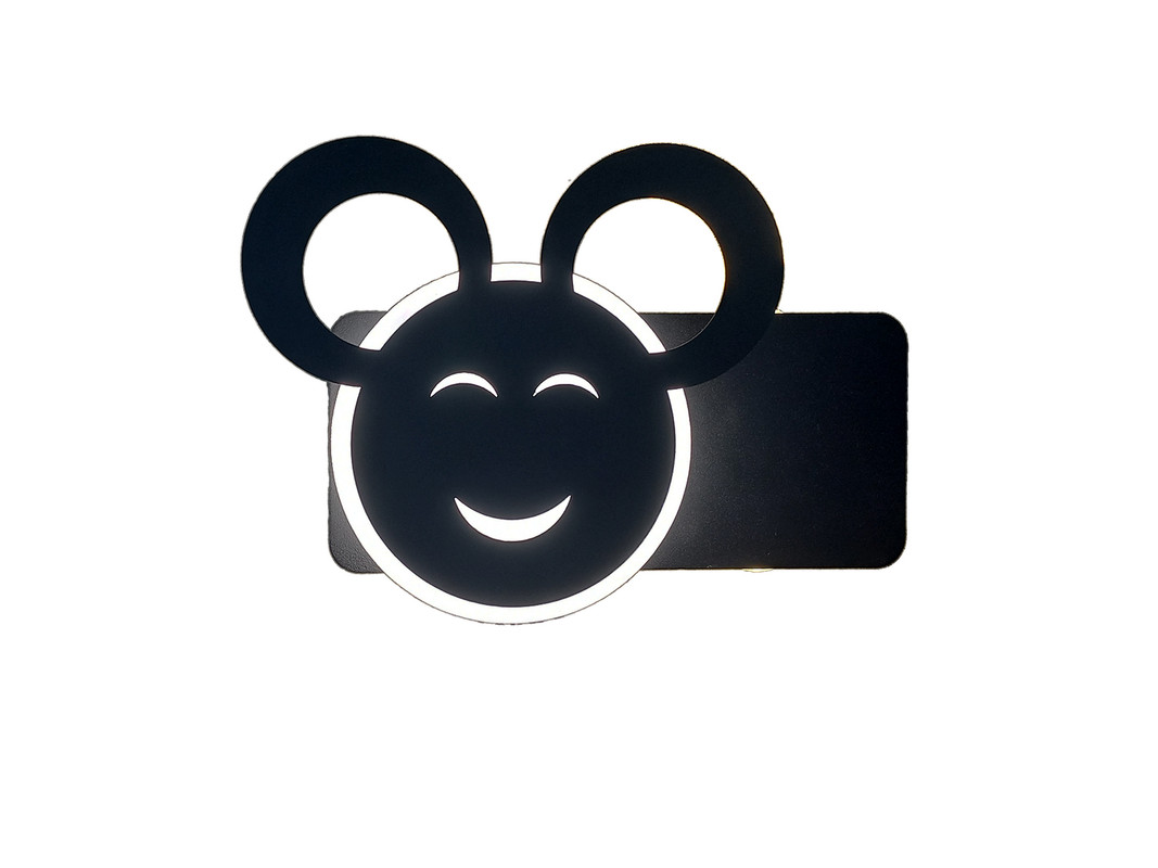 APLIQUE DE PARED CARA FELIZ LED NOCTURNA NIÑOS DORMITORIO - 5