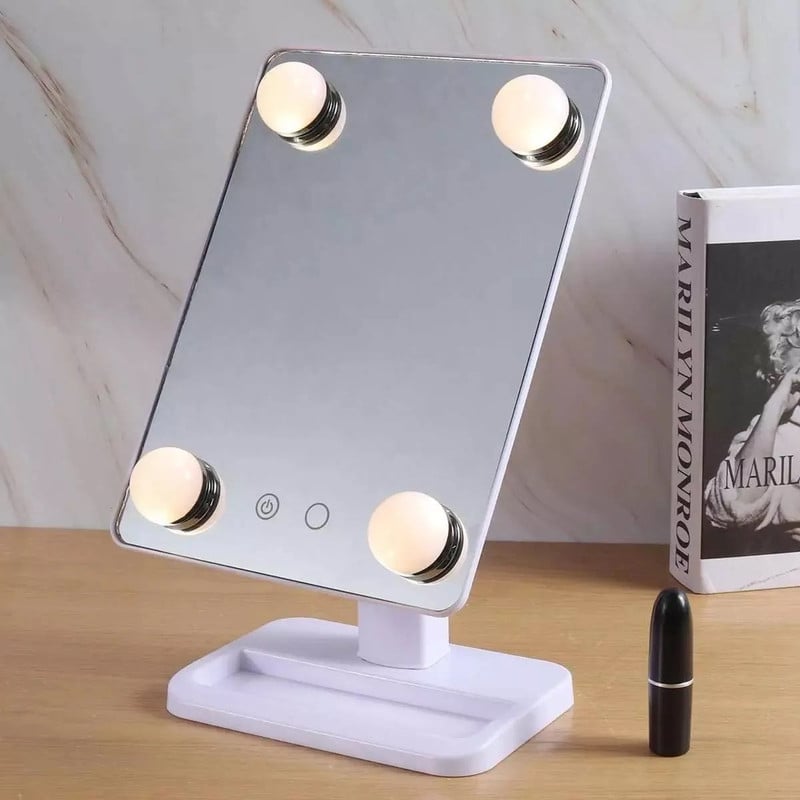 ESPEJO MAQUILLAJE HOLLYWOOD LUCES LED BRILLO MUJER LAU - 2