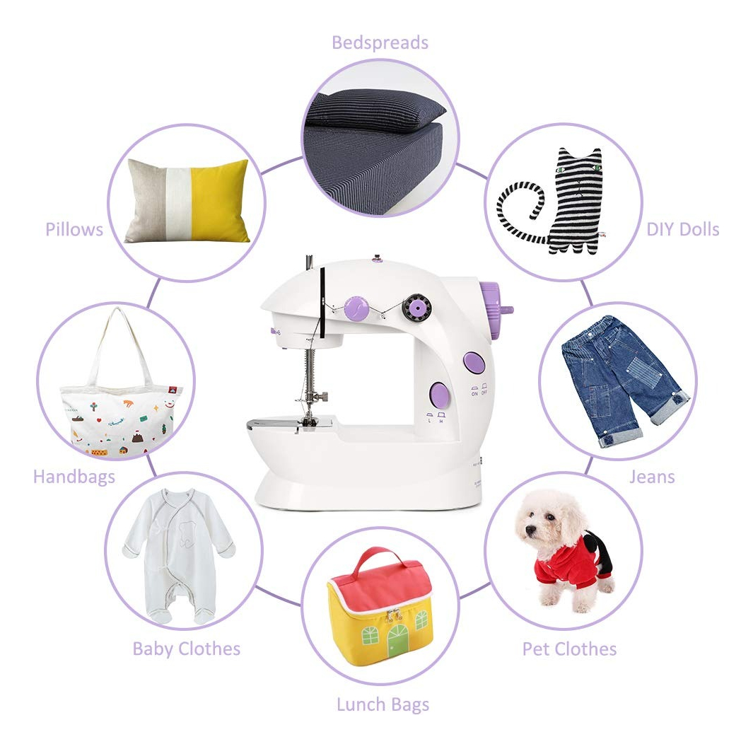 MINI MÁQUINA COSER PRINCIPIANTES NIÑOS PORTÁTIL HOGAR JHN - 6