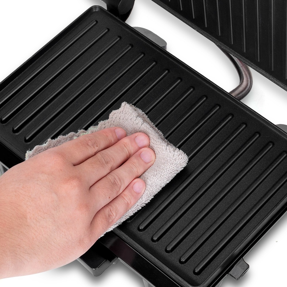 MÁQUINA PANINI GRILL PARRILLA SANDWICHERA ANTIADHERENTE JHN - 4