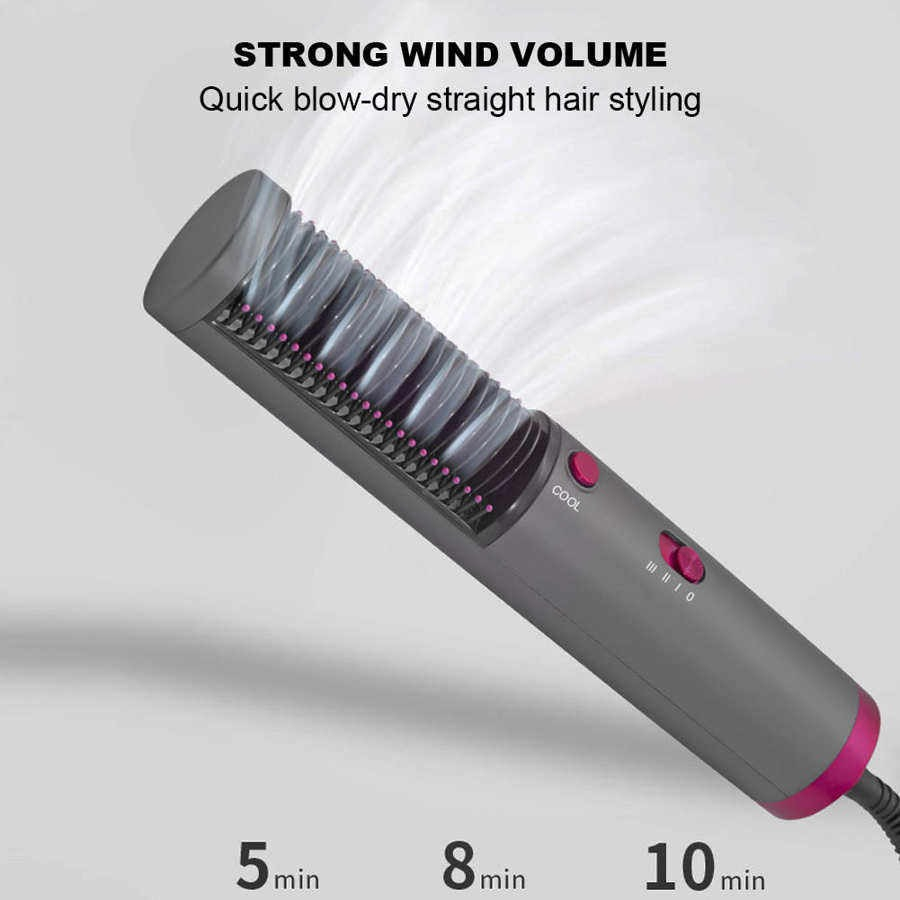 SECADOR PELO CEPILLO RÁPIDO 4EN1 VOLUMINIZADOR ALISADOR JHN - 5