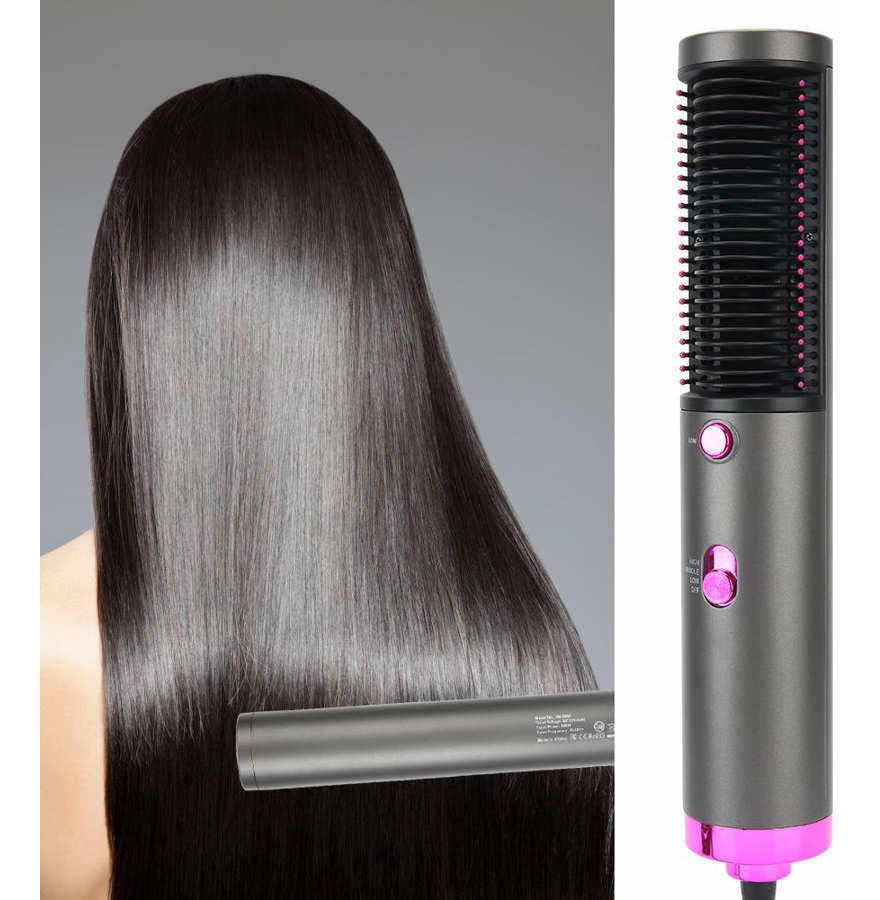 SECADOR PELO CEPILLO RÁPIDO 4EN1 VOLUMINIZADOR ALISADOR JHN - 7