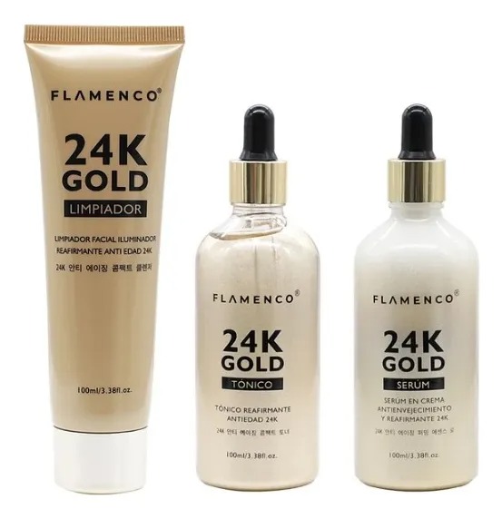 SET 24K GOLD ANTI EDAD KIT SKINCARE LÍNEA 24K GOLD JHN - 4