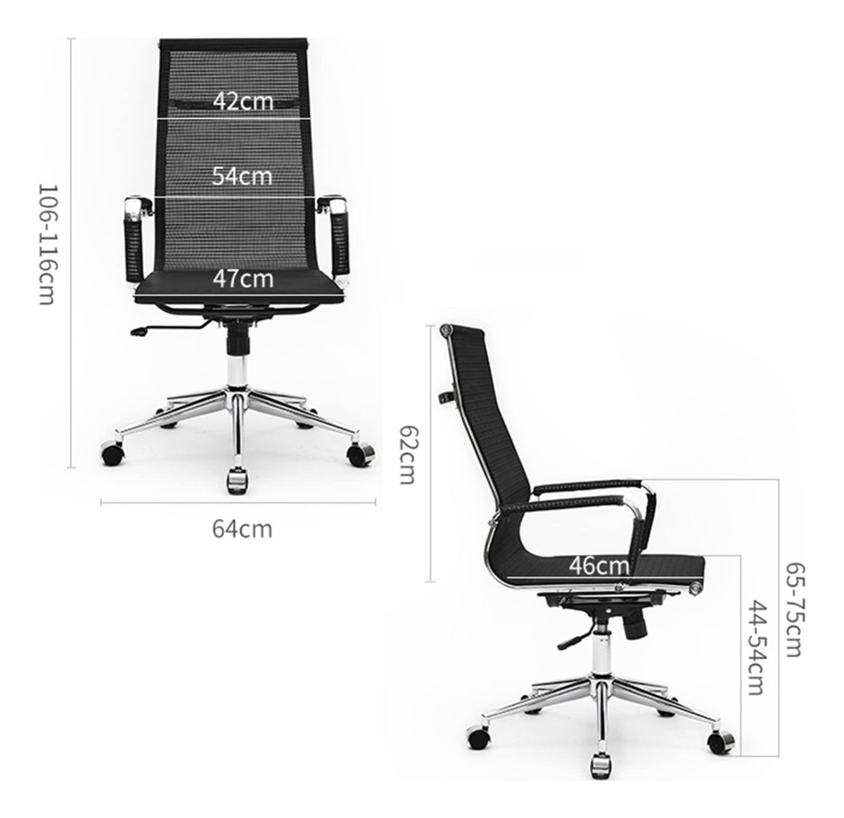 SILLA OFICINA ERGONÓMICA ESCRITORIO GIRATORIA IDEAL JHN - 5