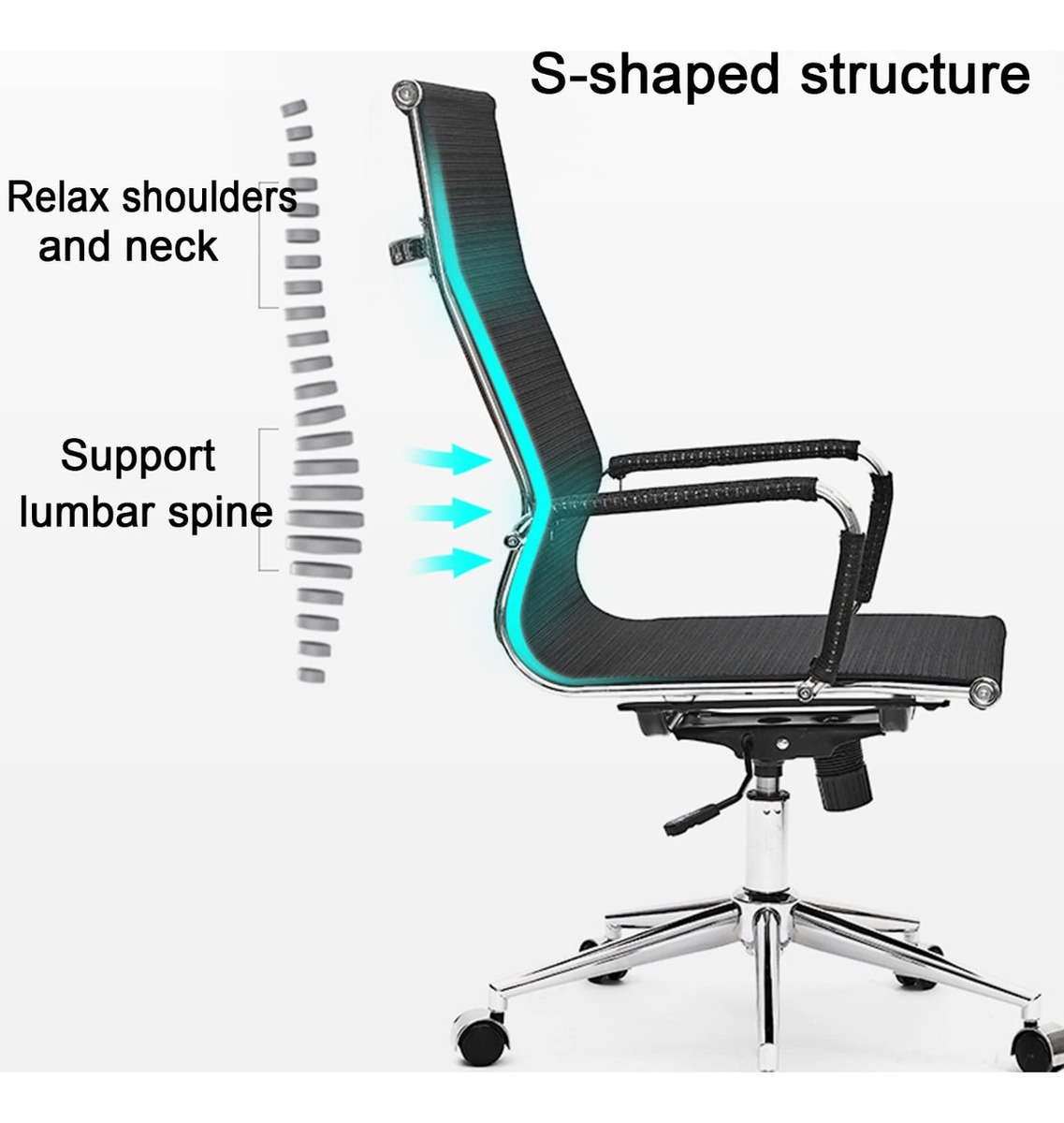 SILLA OFICINA ERGONÓMICA ESCRITORIO GIRATORIA IDEAL JHN - 8