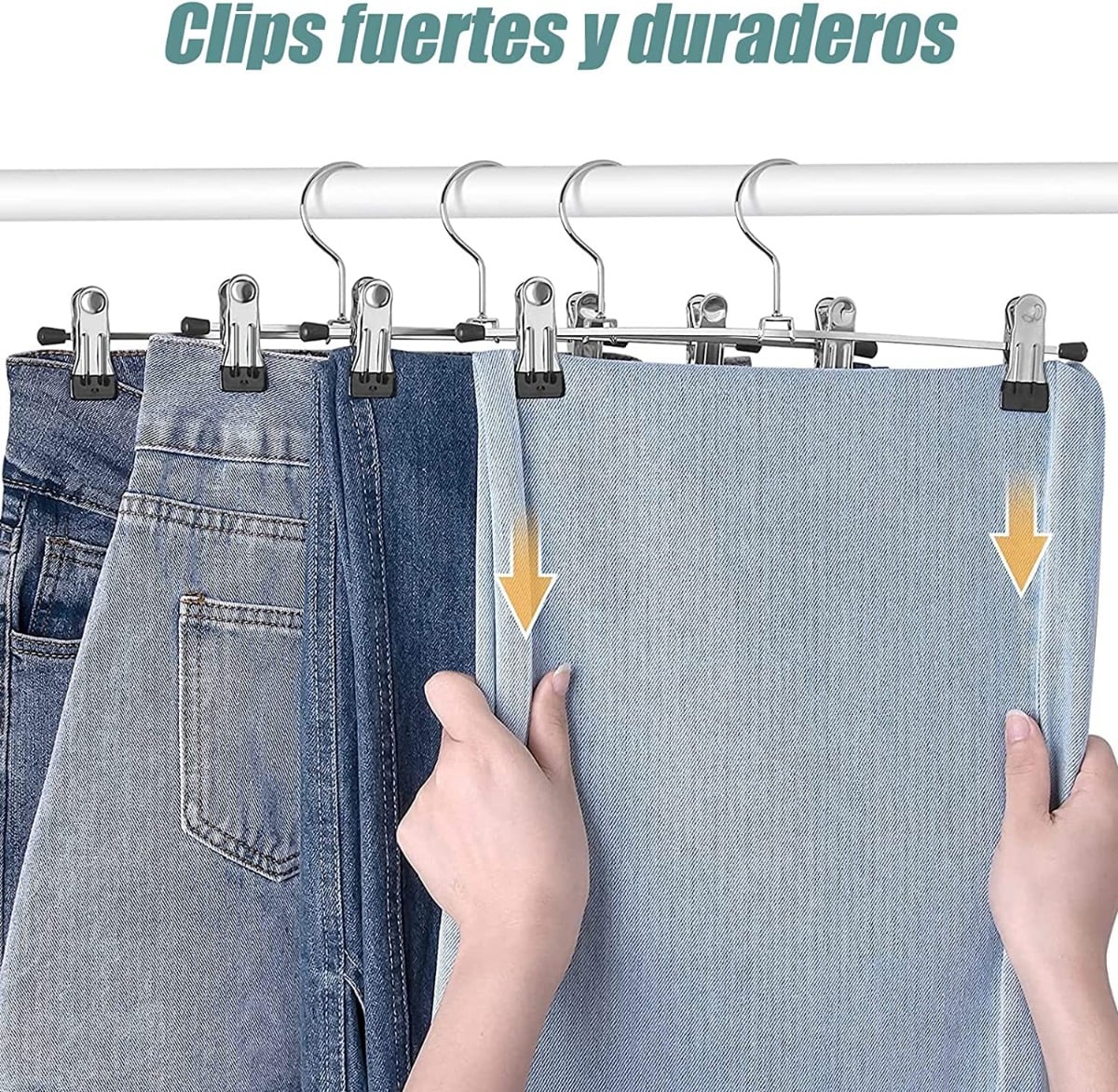KIT 10 UNID CLIP FALDA PANTALONES PERCHAS CINTURONES JHN - 2