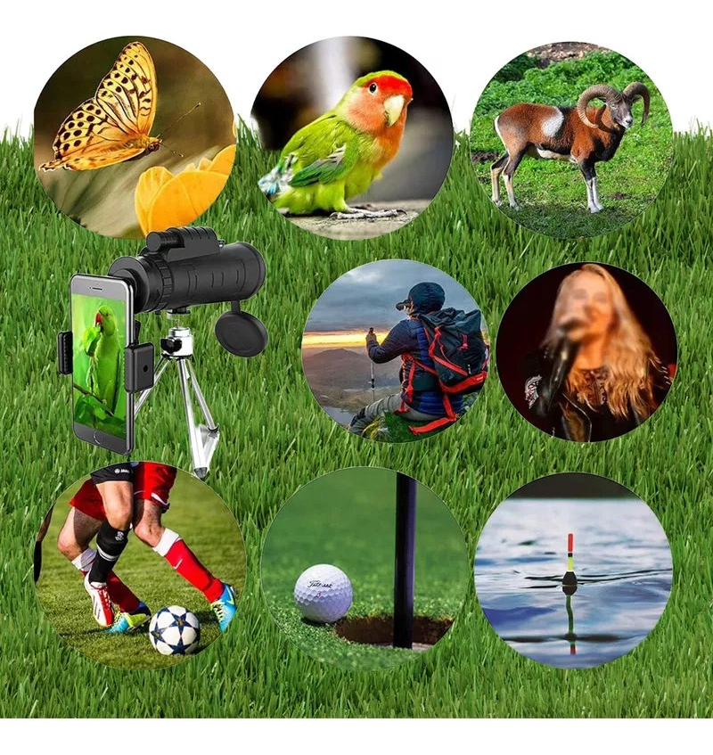 MONOCULAR HD ALTA POTENCIA SOPORTE TRIÁNGULO ALCANCE JHN - 7