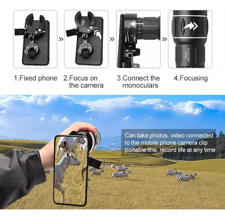 MONOCULAR HD COMPACTO DEFINICION ALCANCE PROFESIONAL JHN - 9