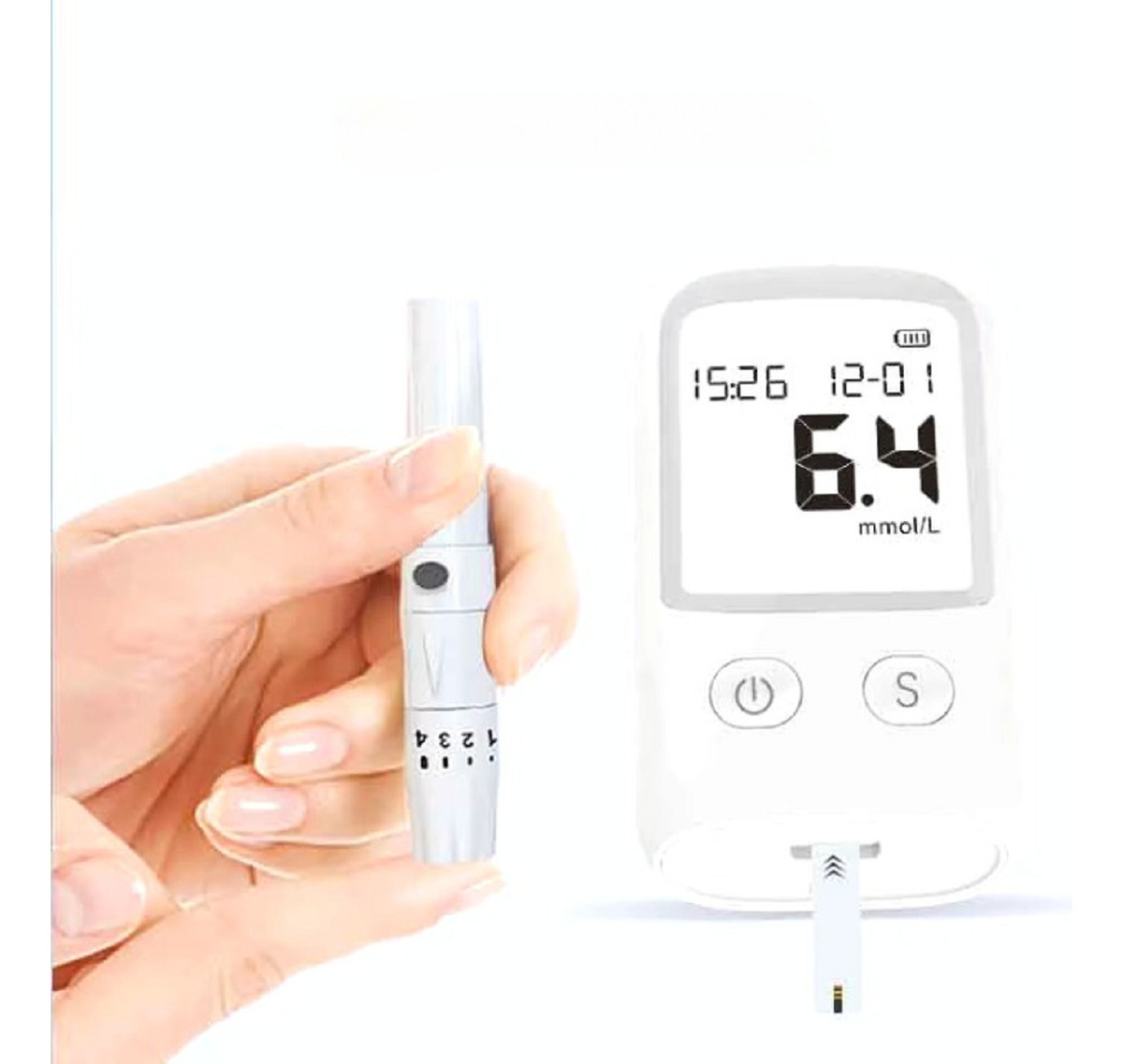 GLUCÓMETRO MONITOR PORTÁTIL TIRAS LANCETAS PRECISA LAU - 2