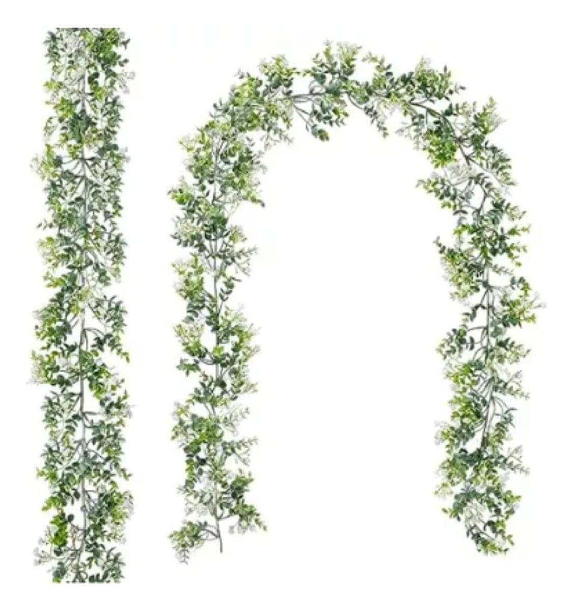 SET DE 2 PLANTAS ARTIFICIALES GUIRNALDAS EUCALIPTO HOJA JHN - 3