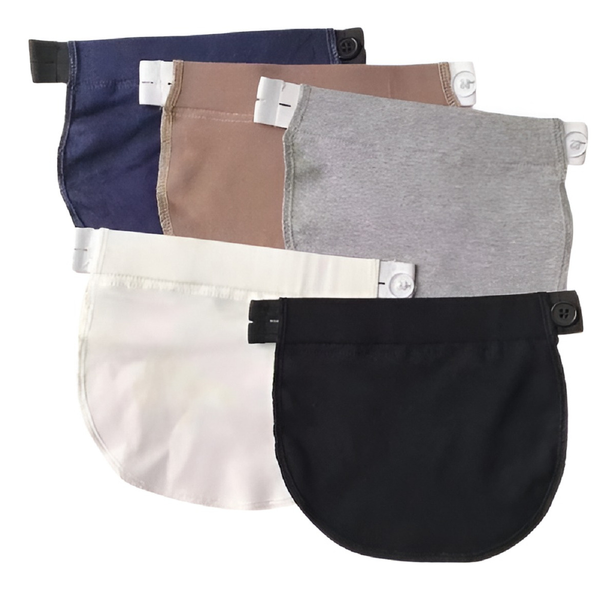 SET DE 5 EXTENSORES PANTALÓN EMBARAZO AJUSTABLE MATERNAL JHN - 1