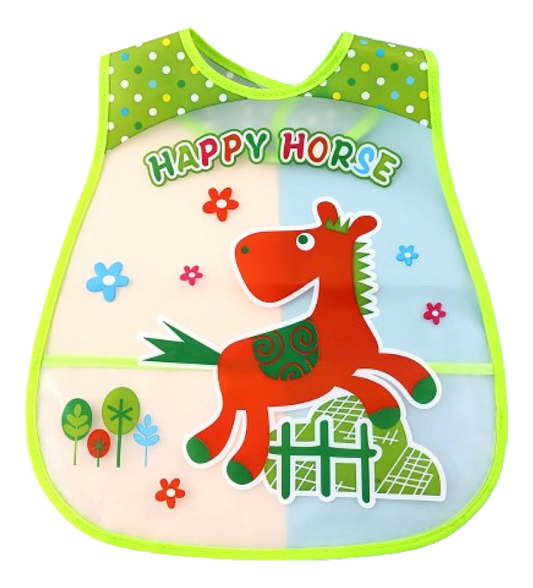 SET DE 8 BABEROS IMPERMEABLES BEBÉS AJUSTABLE UNISEX JHN - 1