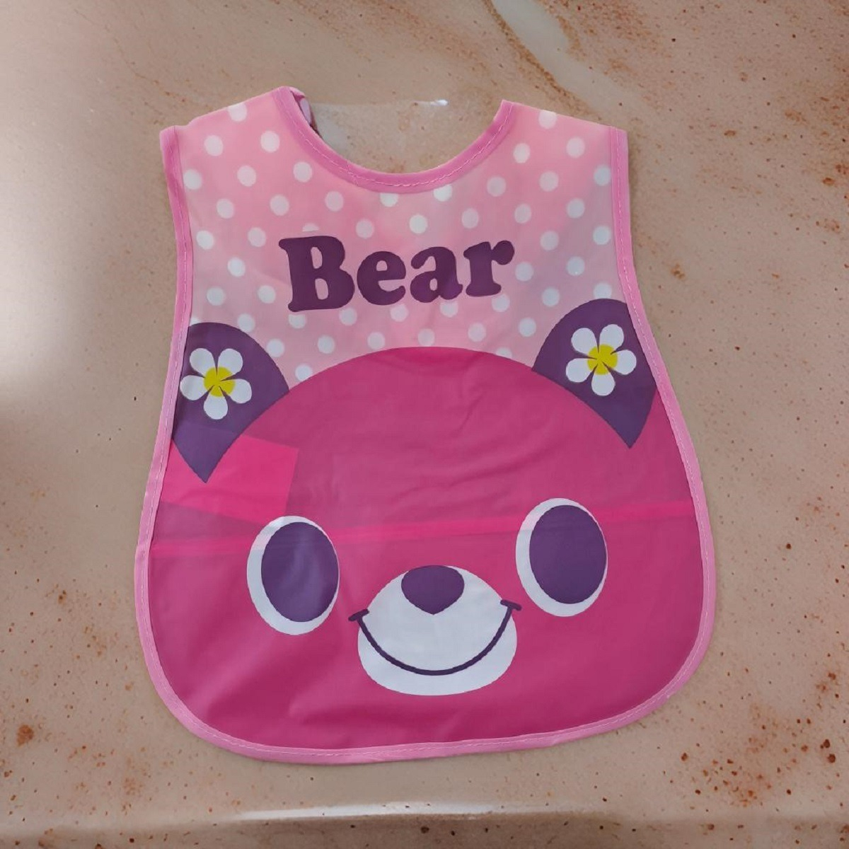 SET DE 8 BABEROS PLÁSTICO IMPERMEABLE BEBÉS DELANTAL JHN - 2