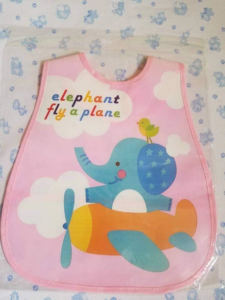 SET DE 8 BABEROS PLÁSTICO IMPERMEABLE BEBÉS DELANTAL JHN - 4
