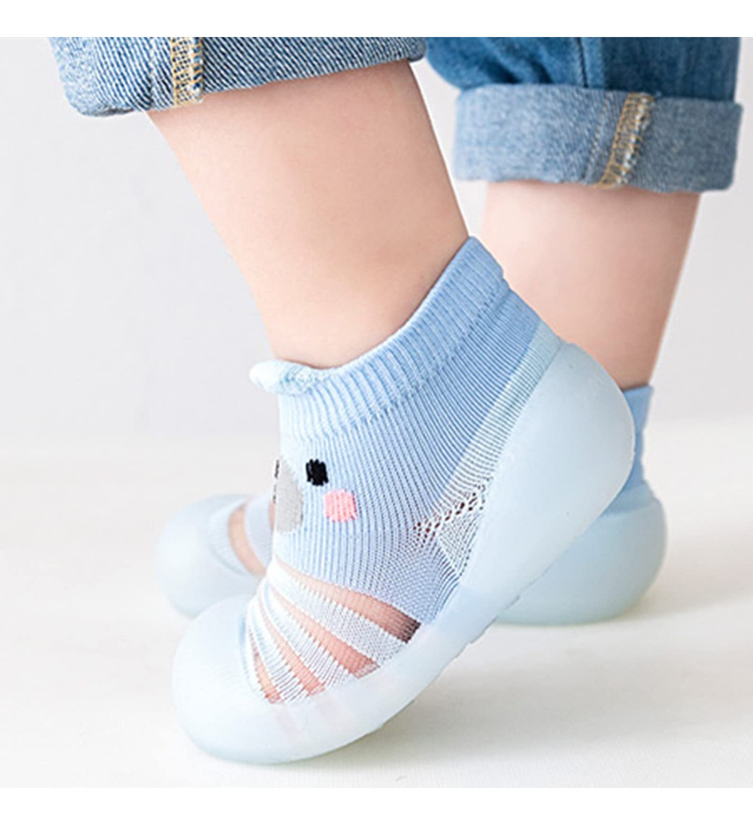 SET DE 2 ZAPATO CALCETÍN ANTIDESLIZANTE BEBÉ SUAVE JHN - 4
