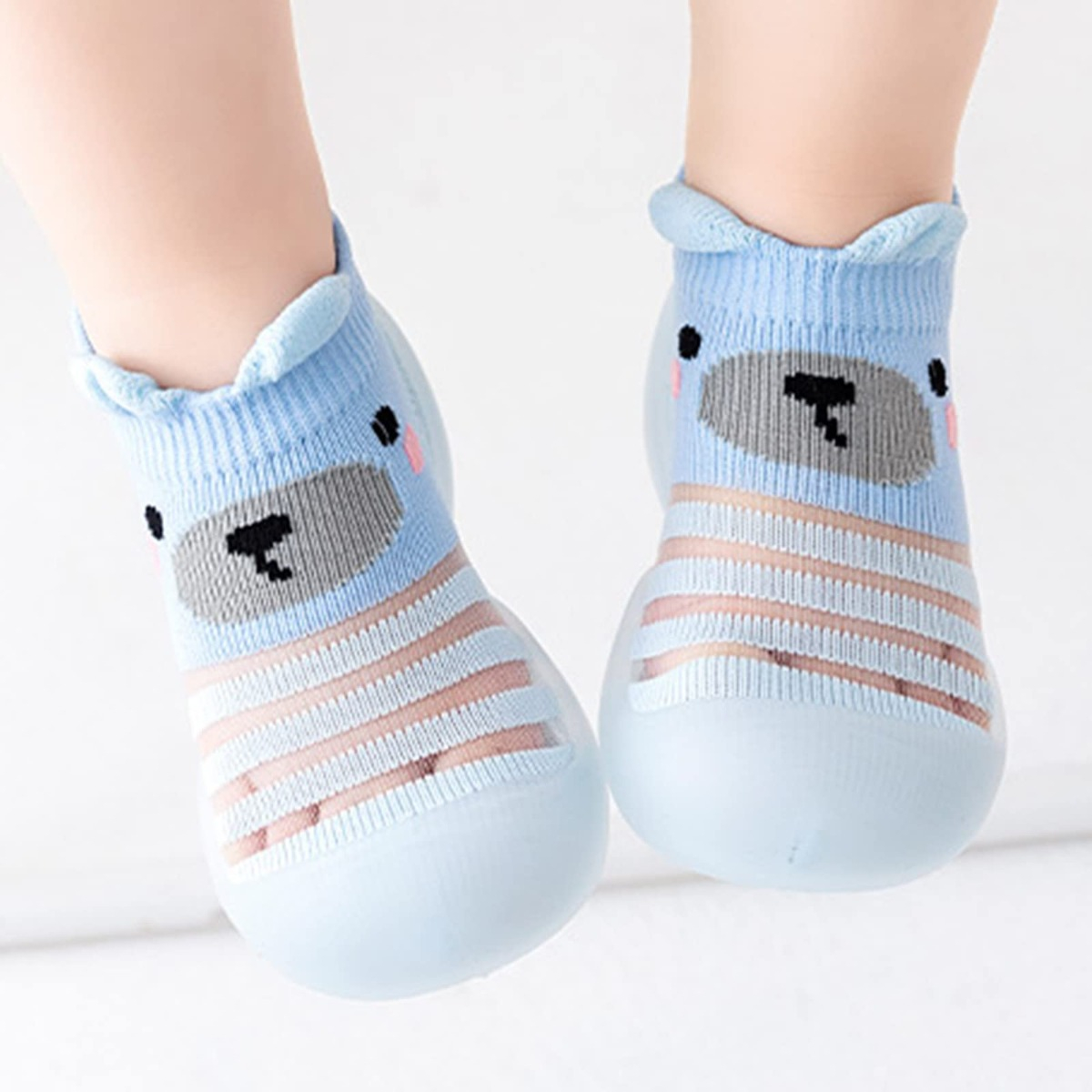 SET DE 2 ZAPATO CALCETÍN ANTIDESLIZANTE BEBÉ SUAVE JHN - 5