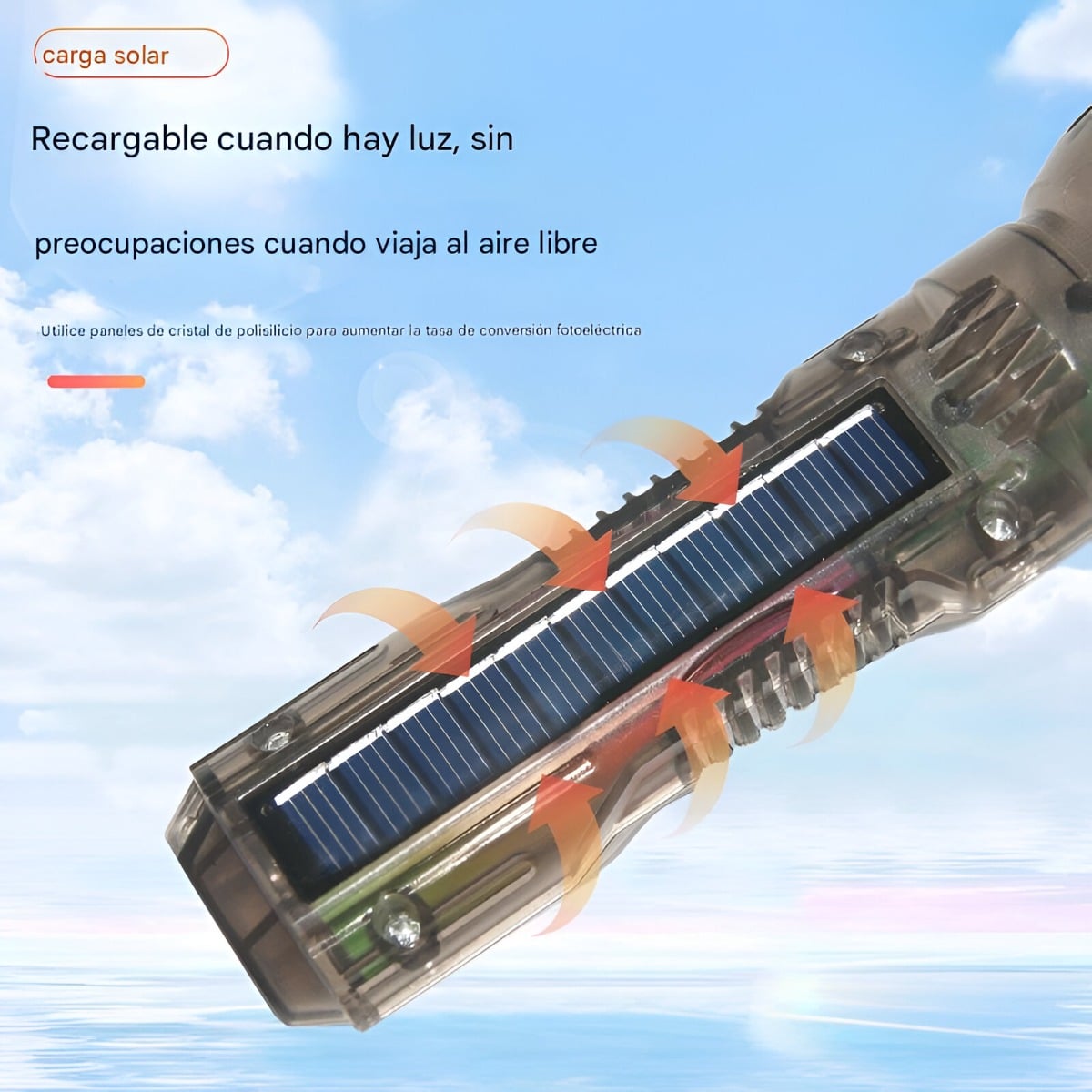 SET 2 LINTERNA SOLAR X38 RECARGABLE IMPERMEABLE CAMPING LAU - 3