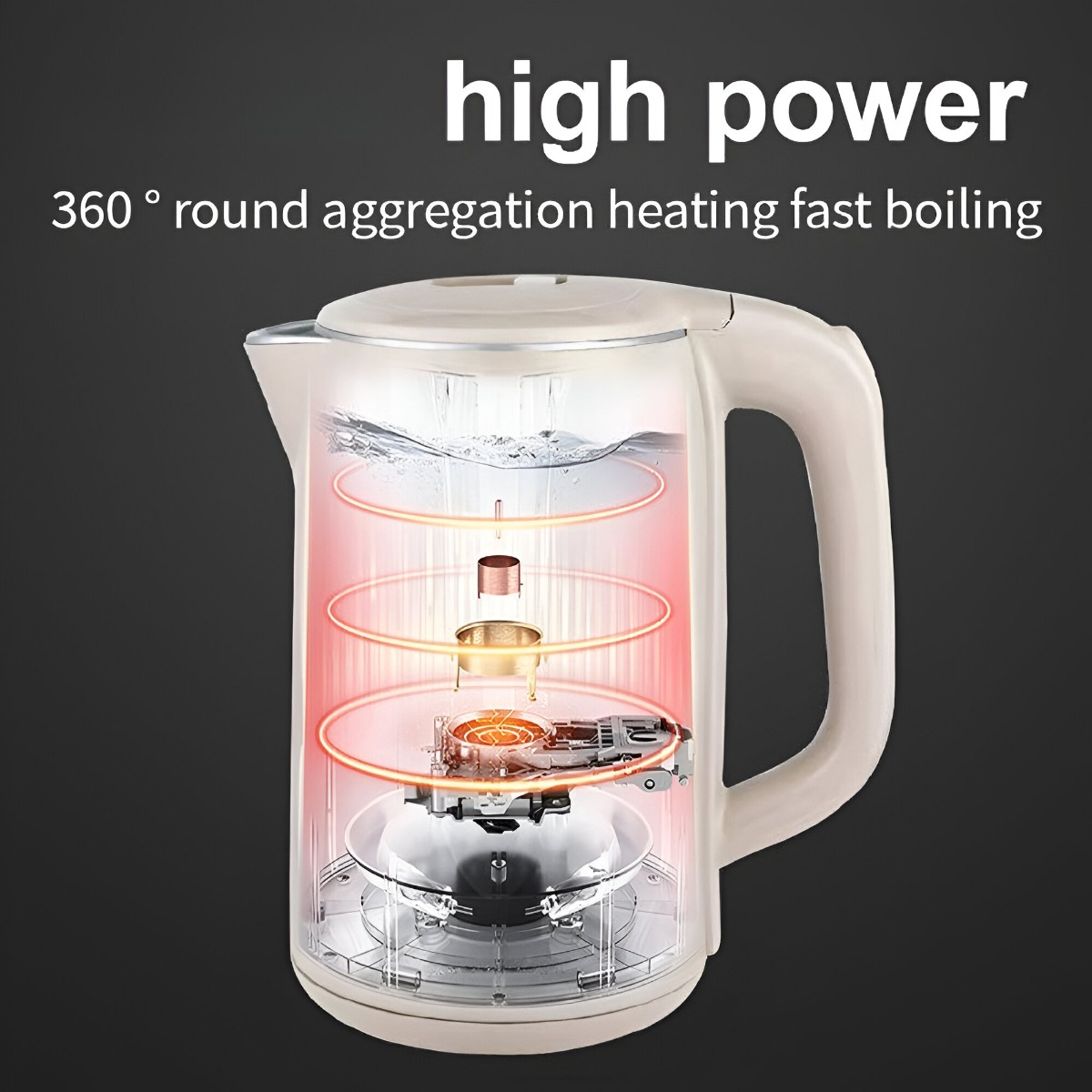 HERVIDOR AGUA CALENTADOR 1,8L 1500W TE CAFÉ COCINA HOGAR LAU - 4