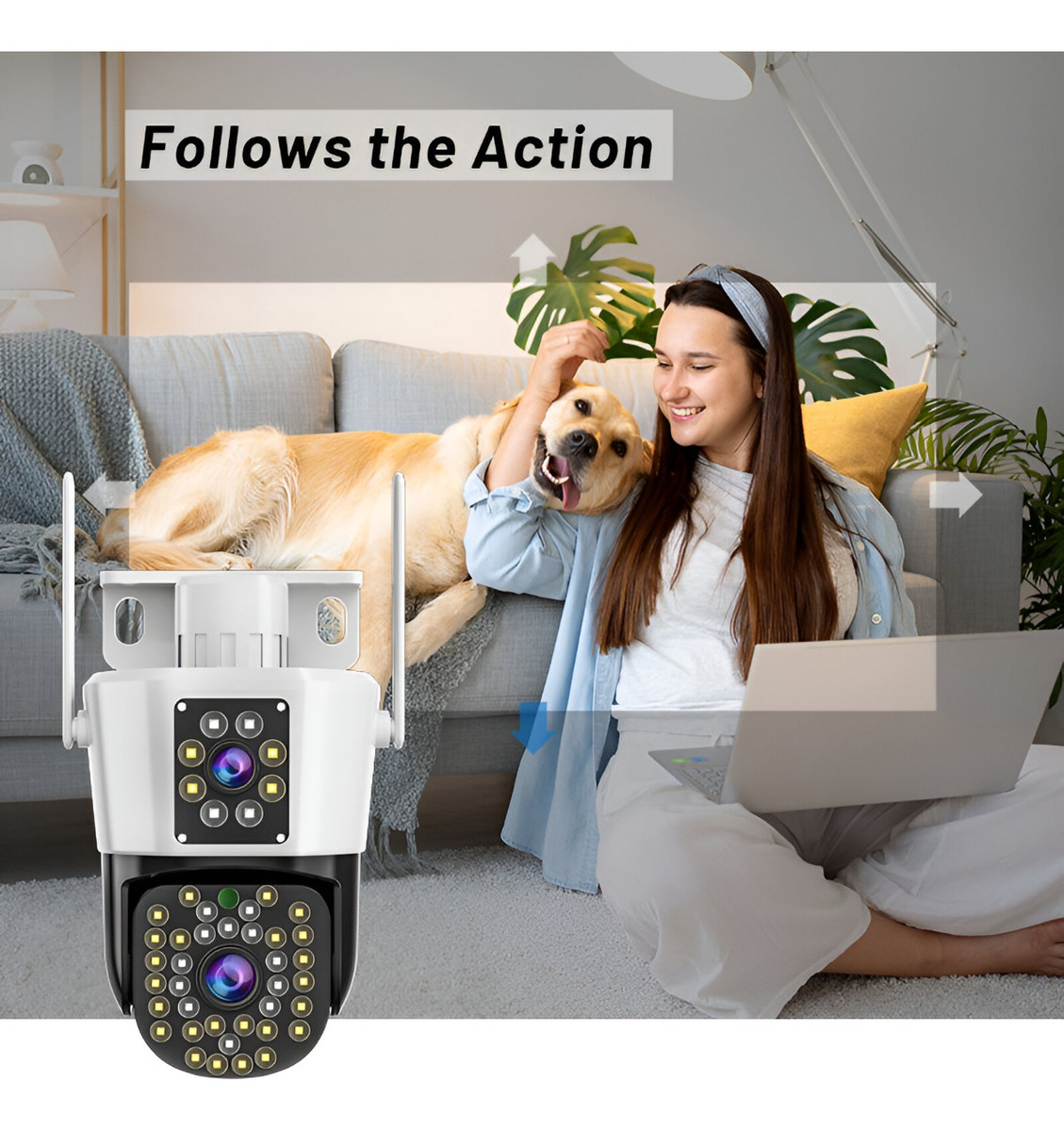 CAMARA SEGURIDAD ULTRA PRO WI-FI VIGILANCIA TIENDA HOGAR LAU - 5