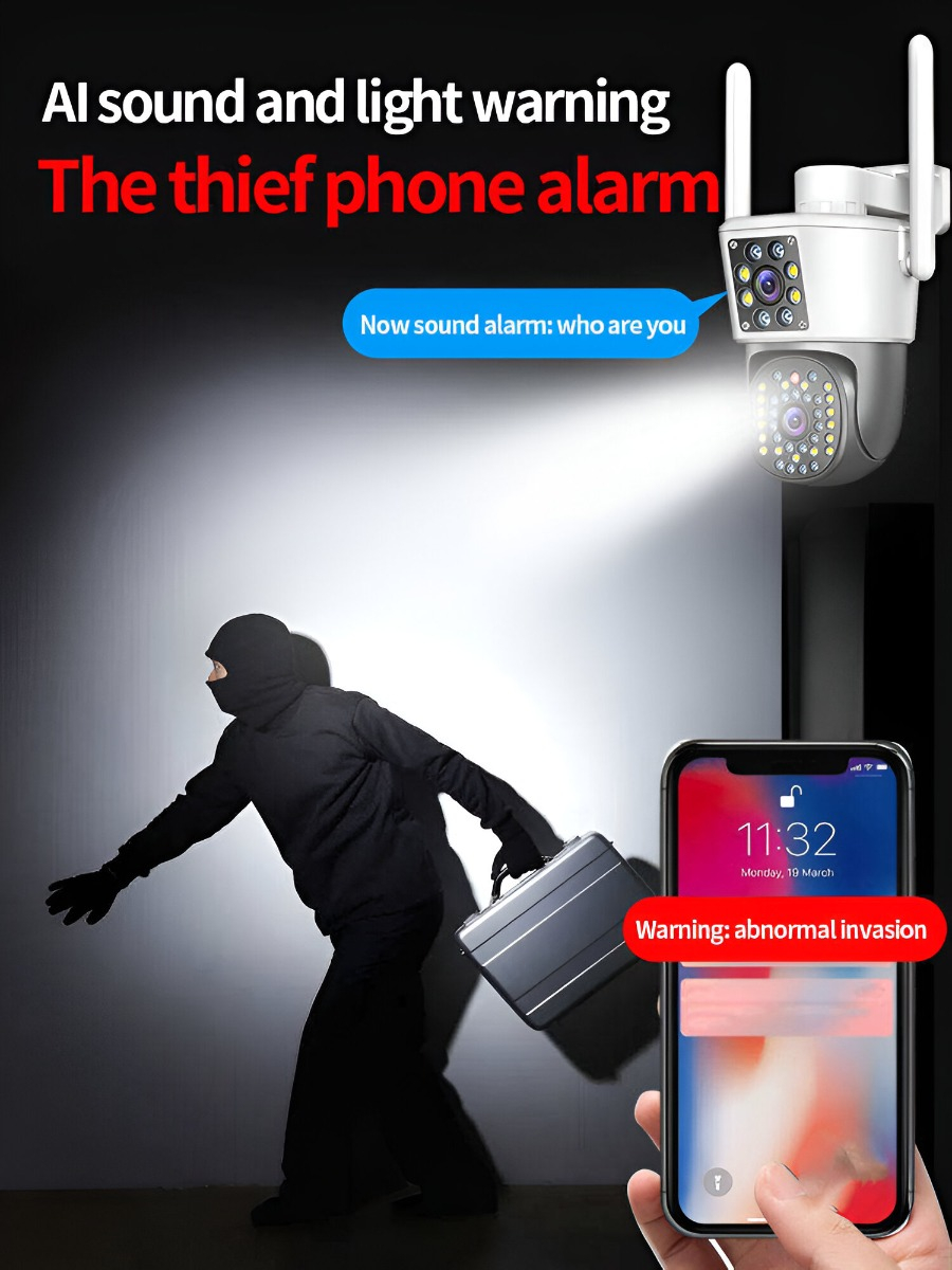 CAMARA SEGURIDAD ULTRA PRO WI-FI VIGILANCIA TIENDA HOGAR LAU - 8