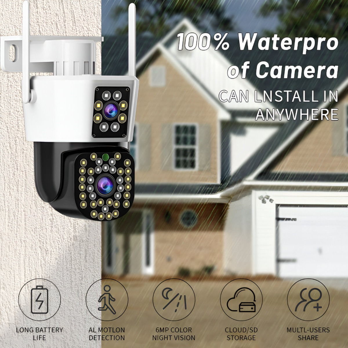 CAMARA SEGURIDAD ULTRA PRO WI-FI VIGILANCIA TIENDA HOGAR LAU - 9
