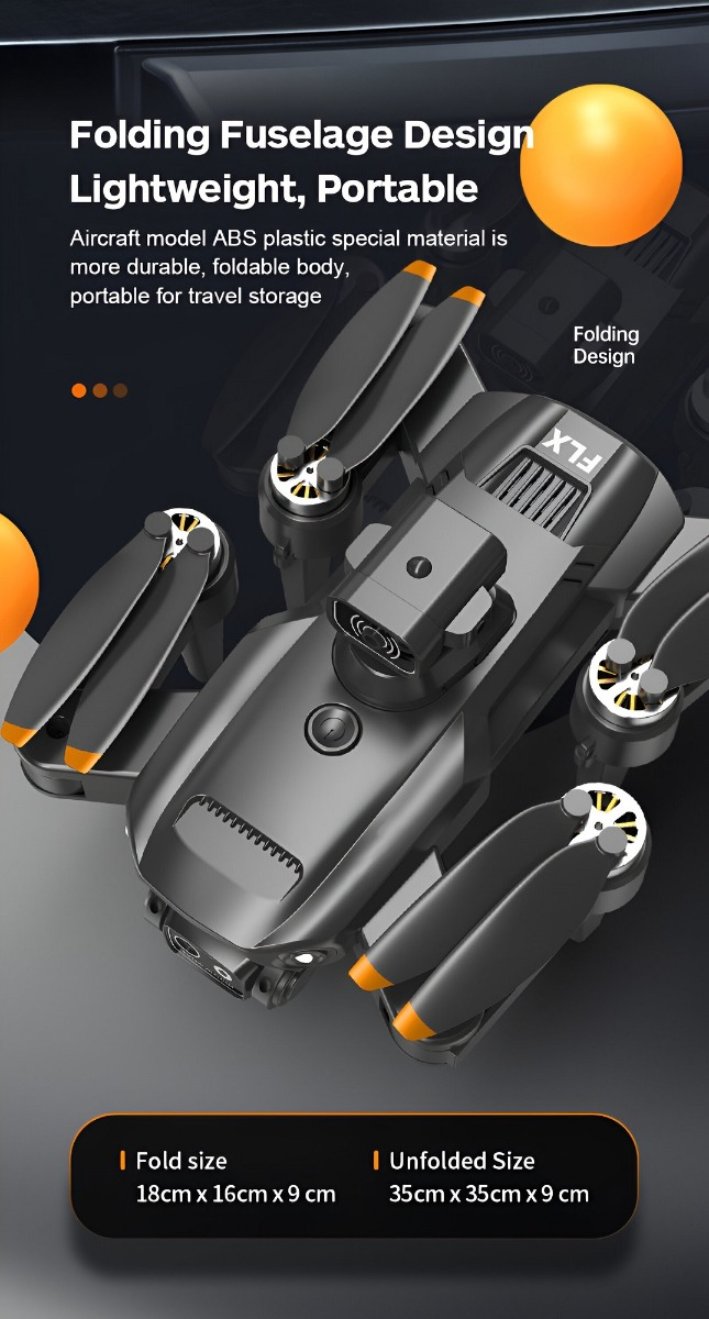 DRONE 8K CAMARA COMPACTO LIGERO BIDIRECCIONAL HD LAU - 5