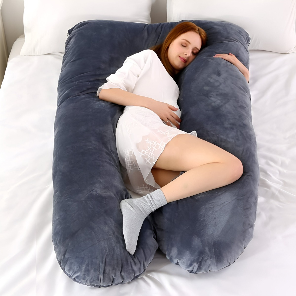 COJÍN ALMOHADA MATERNAL U FUNDA EXTRA SUAVE MULTIUSOS JHN - 6