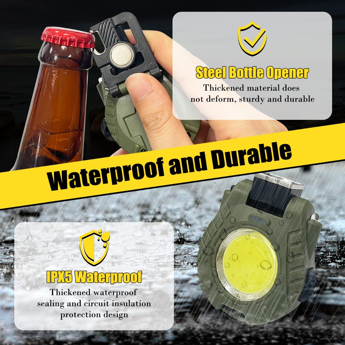 SET 3 LINTERNAS PORTATILES CLIP USB LLAVERO MOCHILA LAU - 5