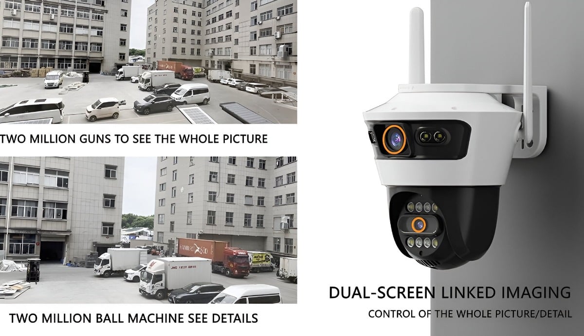CAMARA SEGURIDAD EXTERIOR DOBLE LENTE INFRARROJOS LAU - 5