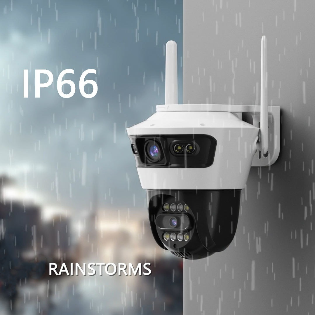 CAMARA SEGURIDAD EXTERIOR DOBLE LENTE INFRARROJOS LAU - 8